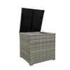 RaDEWAY 4 Piece Patio Sectional Wicker Rattan Outdoor Furniture Sofa Set with Storage Box Grey
