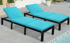 Patio Furniture Outdoor Adjustable PE Rattan Wicker Chaise Lounge Chair Sunbed