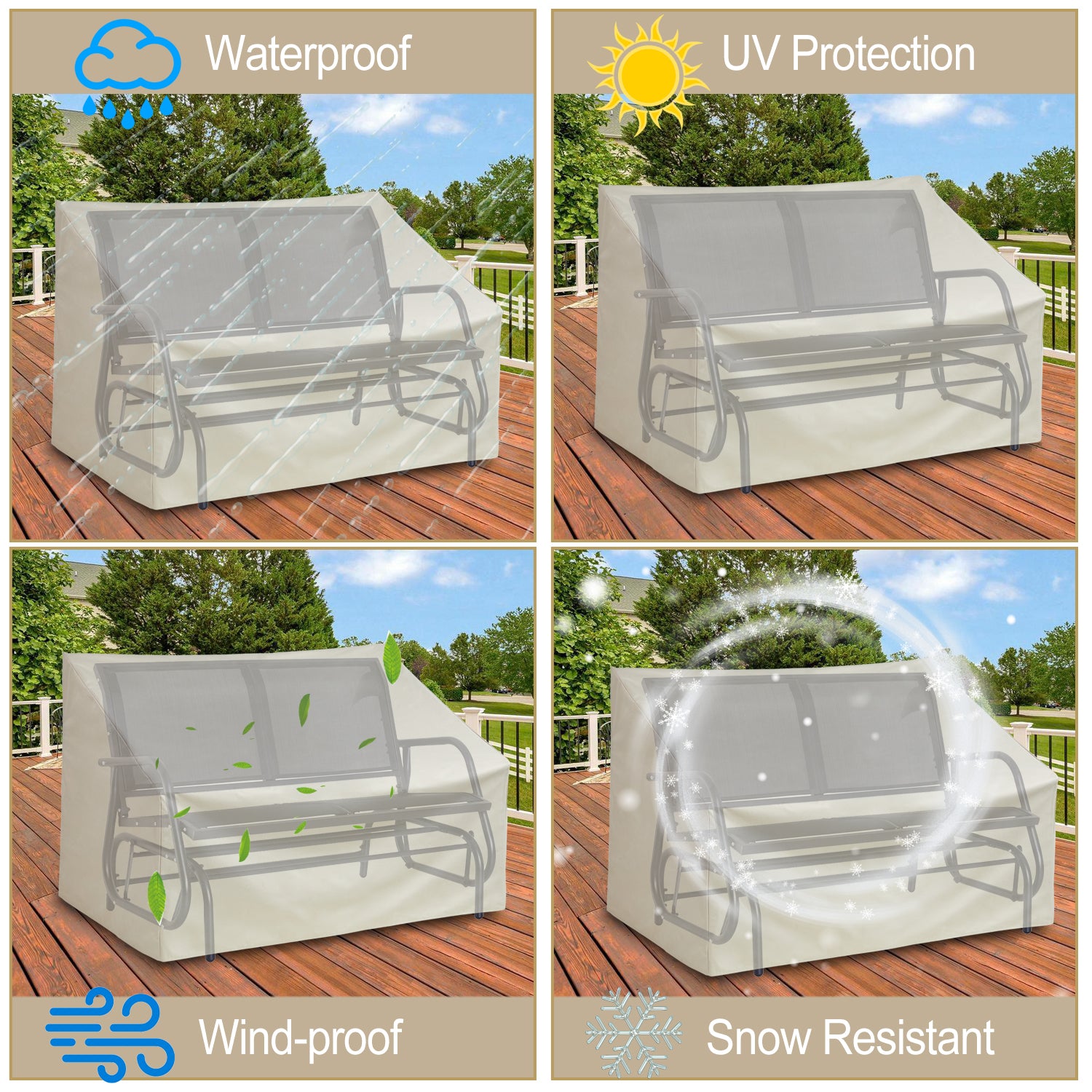 Outdoor Furniture Covers Waterproof Heavy Duty Bench Loveseat Cover