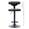 RaDEWAY Bentwood /Adjustable Bar Stools ,Walnut Bentwood Upholstered Swivel Barstool (Set of 2),Black