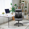 High Back Office Chair - Executive Bonded Leather Computer Desk Swivel Task Chair W/Rocking Function, Black