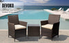 Patio Furniture Set 3 Pieces Outdoor Rattan Chair